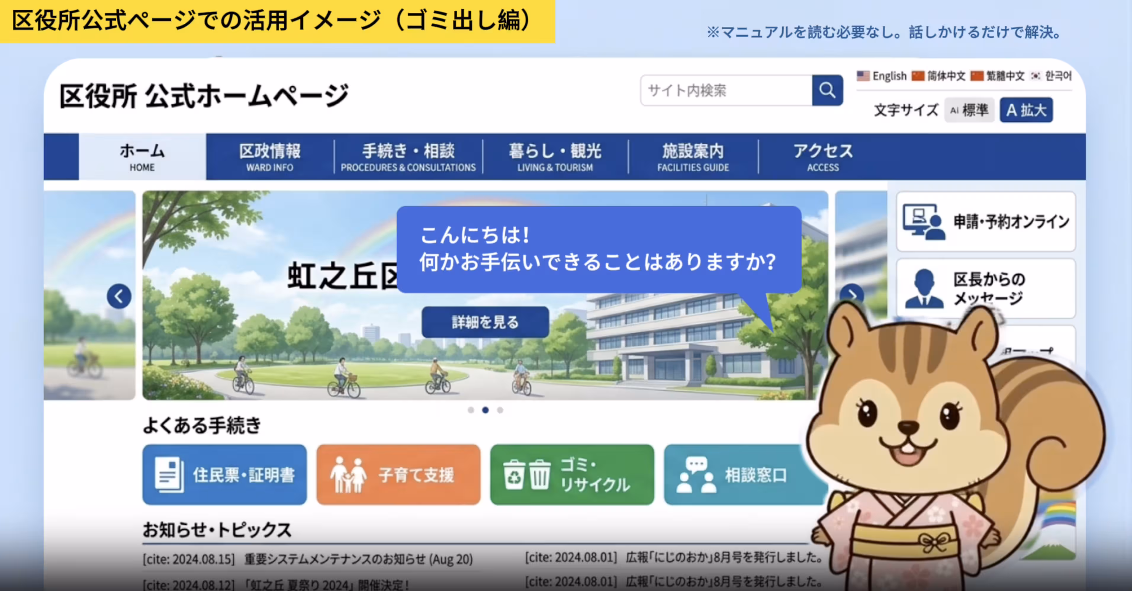Nico Guideのデモ画面