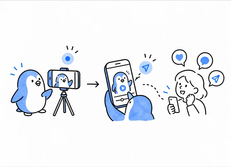 SNS発信を表すイラスト