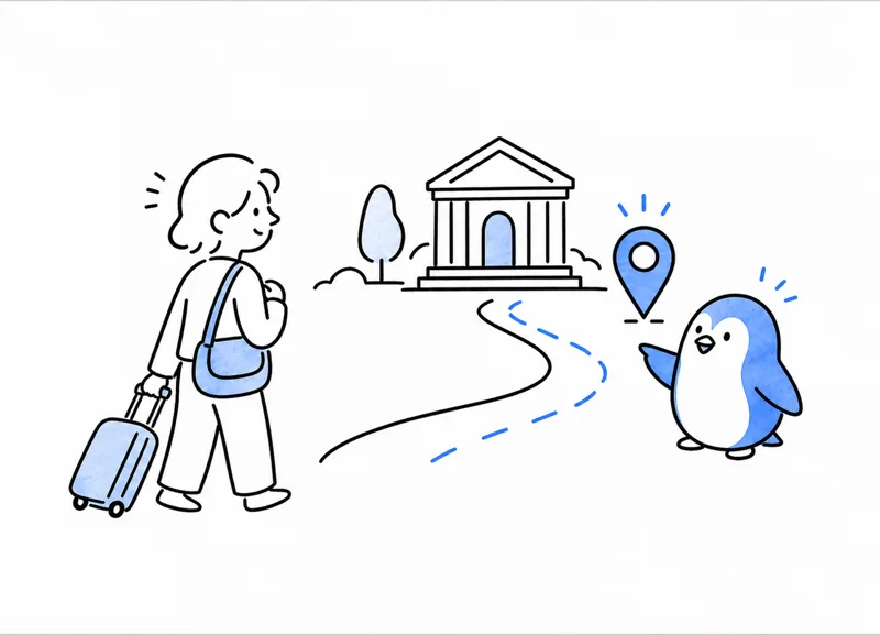 施設・観光案内を表すイラスト