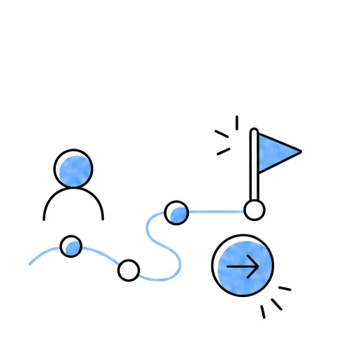 導線・行動設計のイラスト